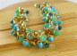 Mobile Preview: Tamara Comolli MIKADO Flamenco "Lagoon" Armband  B-MFL-Lag-p-yg