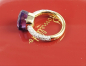 Mobile Preview: Pomellato Nudo Ring Rosegold Brillanten mit Amethyst