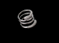 Mobile Preview: Ring 750 Weißgold "Spirale" 1ct Brillanten