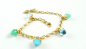 Mobile Preview: Tamara Comolli MIKADO Flamenco Charm Armband 'Lagoon'  B-MFL-Ch-Lag-yg