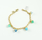 Mobile Preview: Tamara Comolli MIKADO Flamenco Charm Armband 'Lagoon'  B-MFL-Ch-Lag-yg
