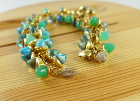 Tamara Comolli MIKADO Flamenco "Lagoon" Armband  B-MFL-Lag-p-yg