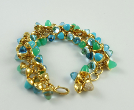 Tamara Comolli MIKADO Flamenco "Lagoon" Armband  B-MFL-Lag-p-yg
