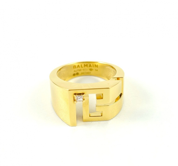 Balmain Labyrinth Siegelring 750 Gelbgold Diamant ABAJ02RG00002