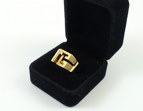 Balmain Labyrinth Siegelring 750 Gelbgold Diamant ABAJ02RG00002