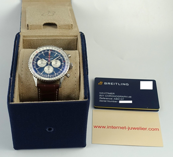 Breitling Navitimer B01 Chronograph 46 Blue AB0137211C1P1