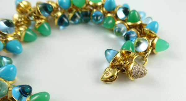 Tamara Comolli MIKADO Flamenco "Lagoon" Armband  B-MFL-Lag-p-yg