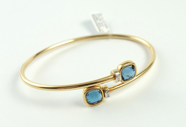 Pomellato Nudo Mini Armreif Rosegold London Blue PBC5020-O6WHR-DB0TL