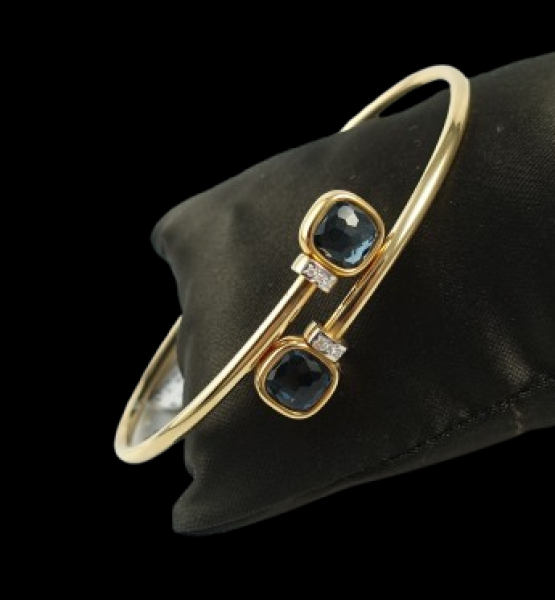 Pomellato Nudo Mini Armreif Rosegold London Blue PBC5020-O6WHR-DB0TL