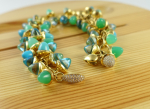 Preview: Tamara Comolli MIKADO Flamenco "Lagoon" Armband  B-MFL-Lag-p-yg