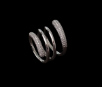 Preview: Ring 750 Weißgold "Spirale" 1ct Brillanten