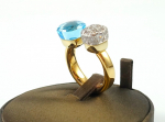 Preview: Pomellato Nudo Ring Rosegold Sky Blue Topas & Brillanten PAC4020-O6WHR-DB0YY