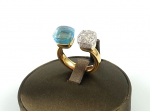 Preview: Pomellato Nudo Ring Rosegold Sky Blue Topas & Brillanten PAC4020-O6WHR-DB0YY