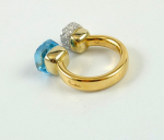 Preview: Pomellato Nudo Ring Rosegold Sky Blue Topas & Brillanten PAC4020-O6WHR-DB0YY
