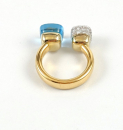 Preview: Pomellato Nudo Ring Rosegold Sky Blue Topas & Brillanten PAC4020-O6WHR-DB0YY