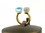 Preview: Pomellato Nudo Ring Rosegold Sky Blue Topas & Brillanten PAC4020-O6WHR-DB0YY