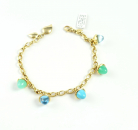 Preview: Tamara Comolli MIKADO Flamenco Charm Armband 'Lagoon'  B-MFL-Ch-Lag-yg