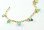 Preview: Tamara Comolli MIKADO Flamenco Charm Armband 'Lagoon'  B-MFL-Ch-Lag-yg