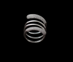 Preview: Ring 750 Weißgold "Spirale" 1ct Brillanten